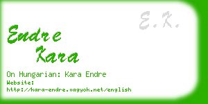 endre kara business card